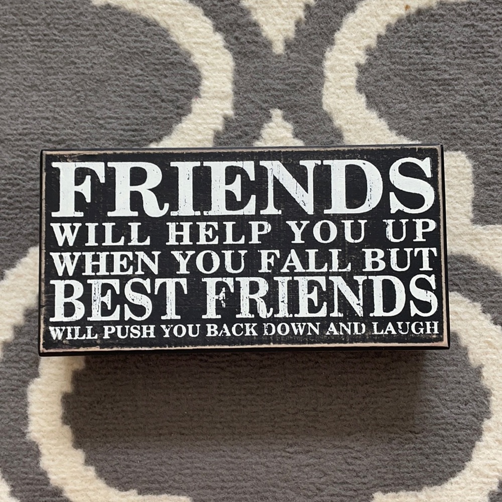 Approx. 3”x8” wooden box sign NWT